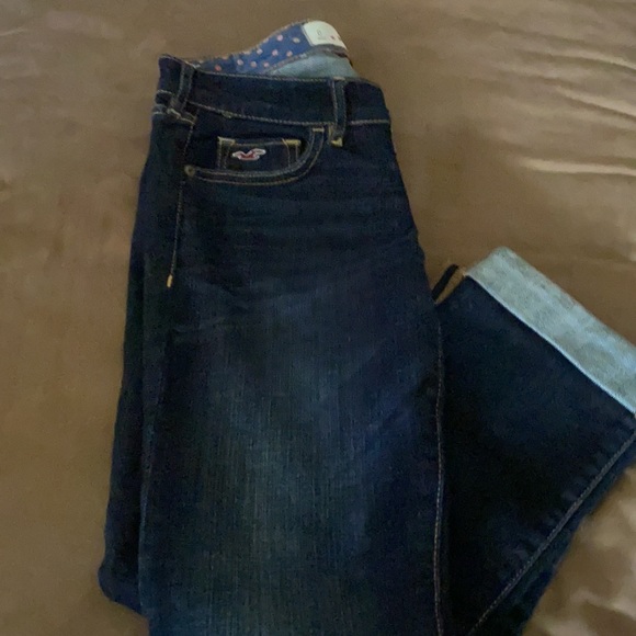 Hollister Women’s Cuffed Blue Jeans Size 0 Waist24 - Picture 4 of 7